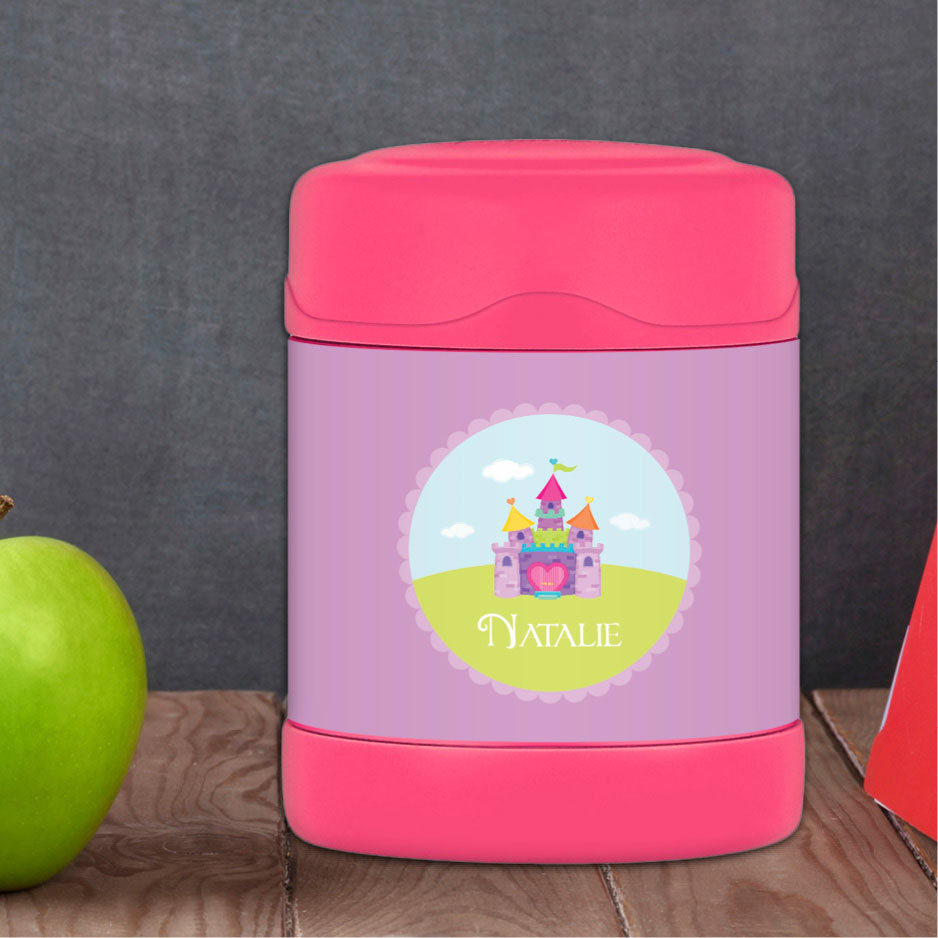 Pretty Heart Castle Thermos Food Jar