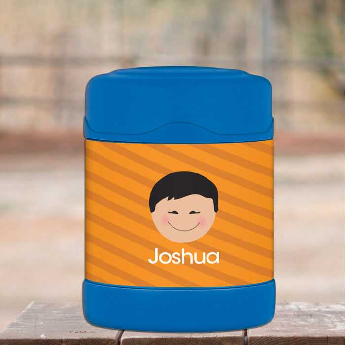 Just like Me Boy Orange Thermos Food Jar