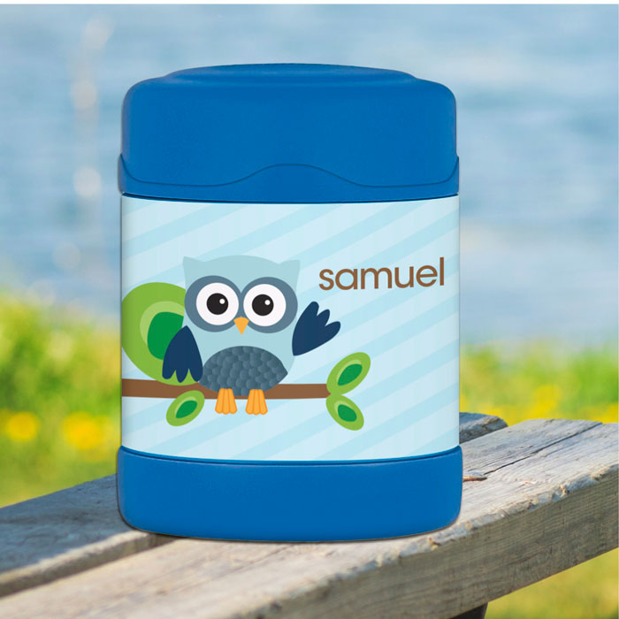 Owl Be Yours Blue Thermos Food Jar