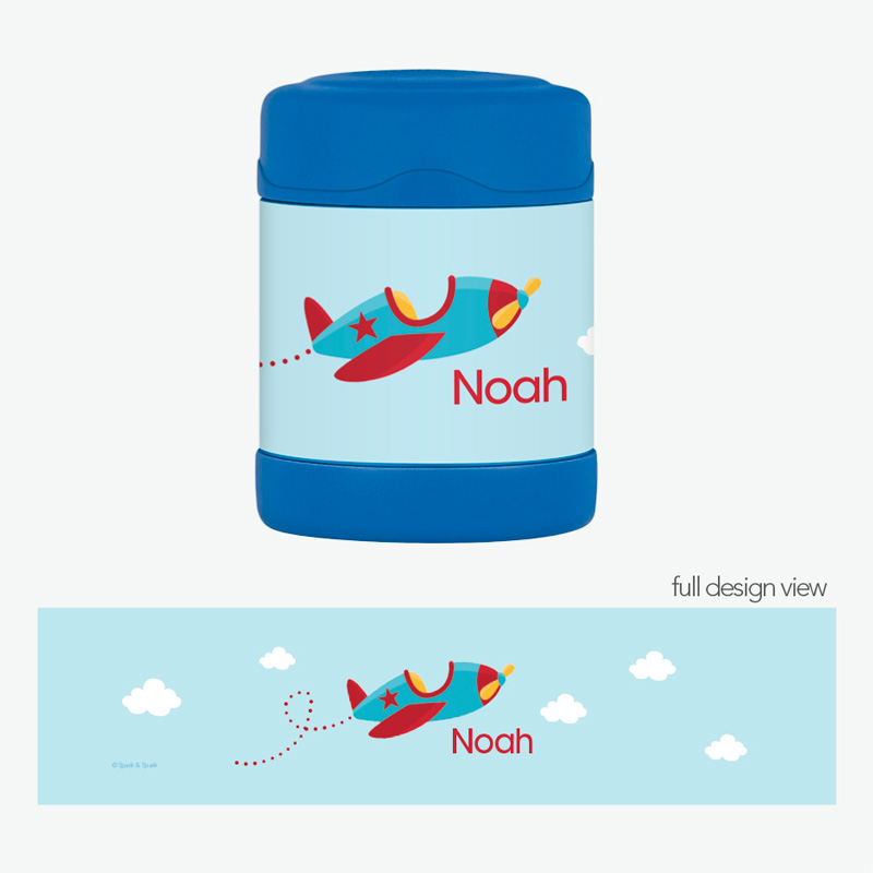 Fly Little Plane Thermos Food Jar