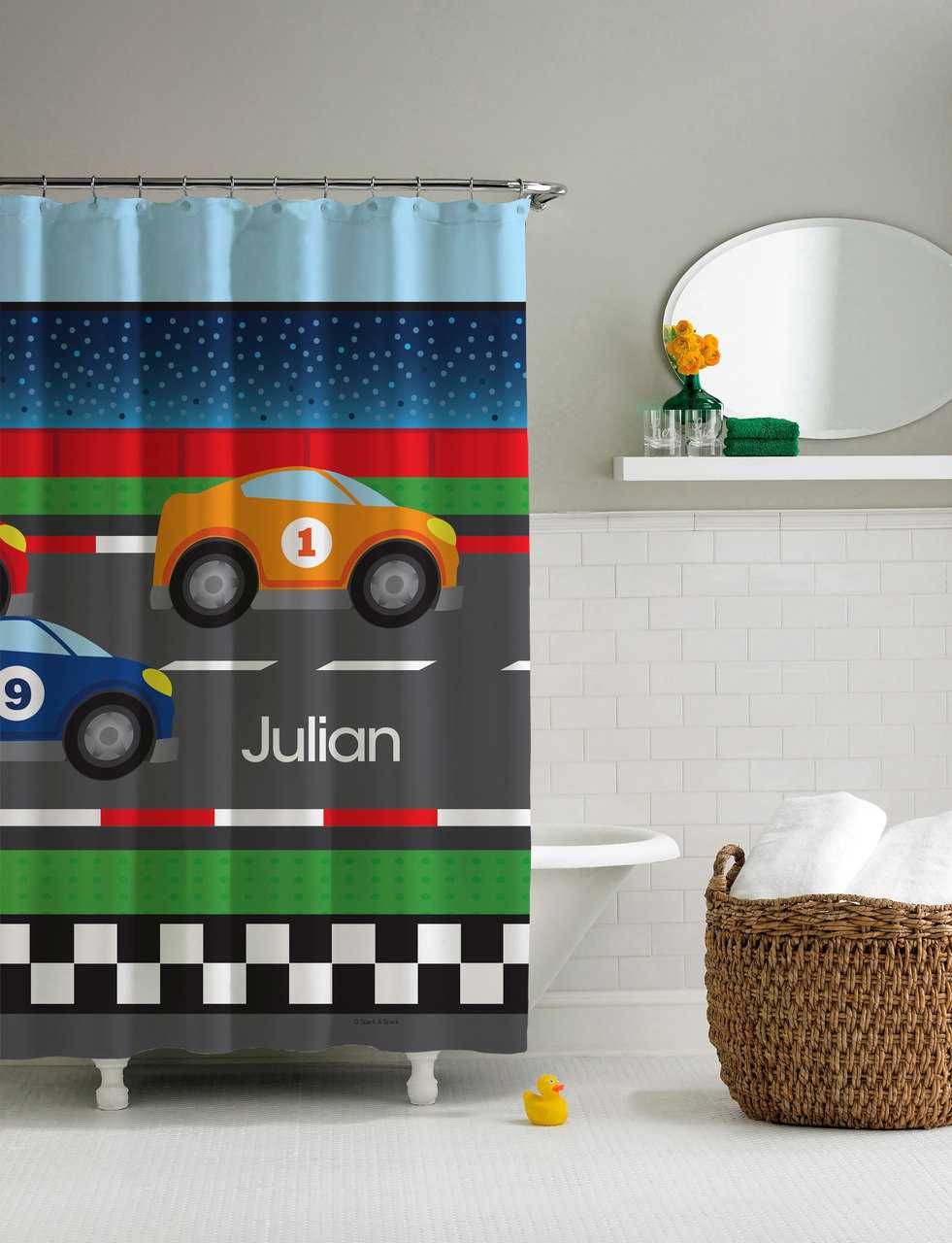 Race To Finish Shower Curtain