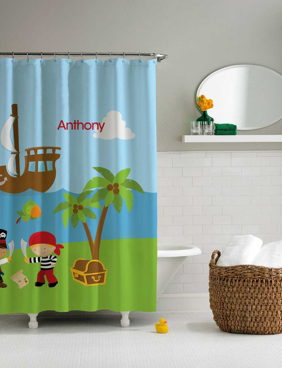 Yo Ho Pirate Boy Shower Curtain