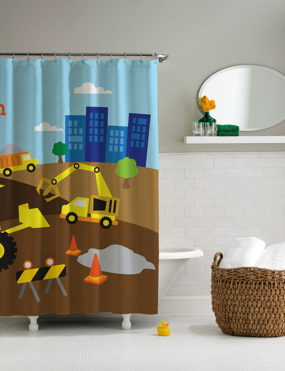 Construction Site Shower Curtain