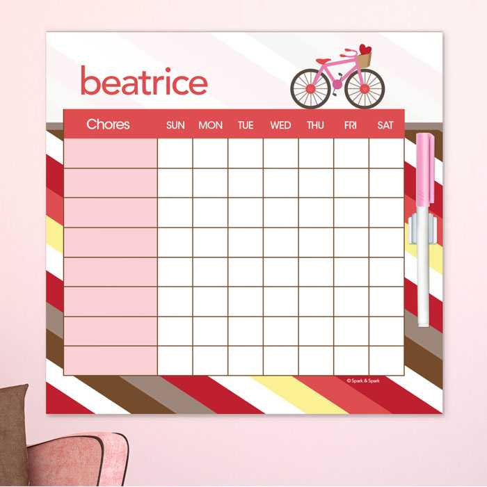 A Lovely Girl Ride Chore Chart