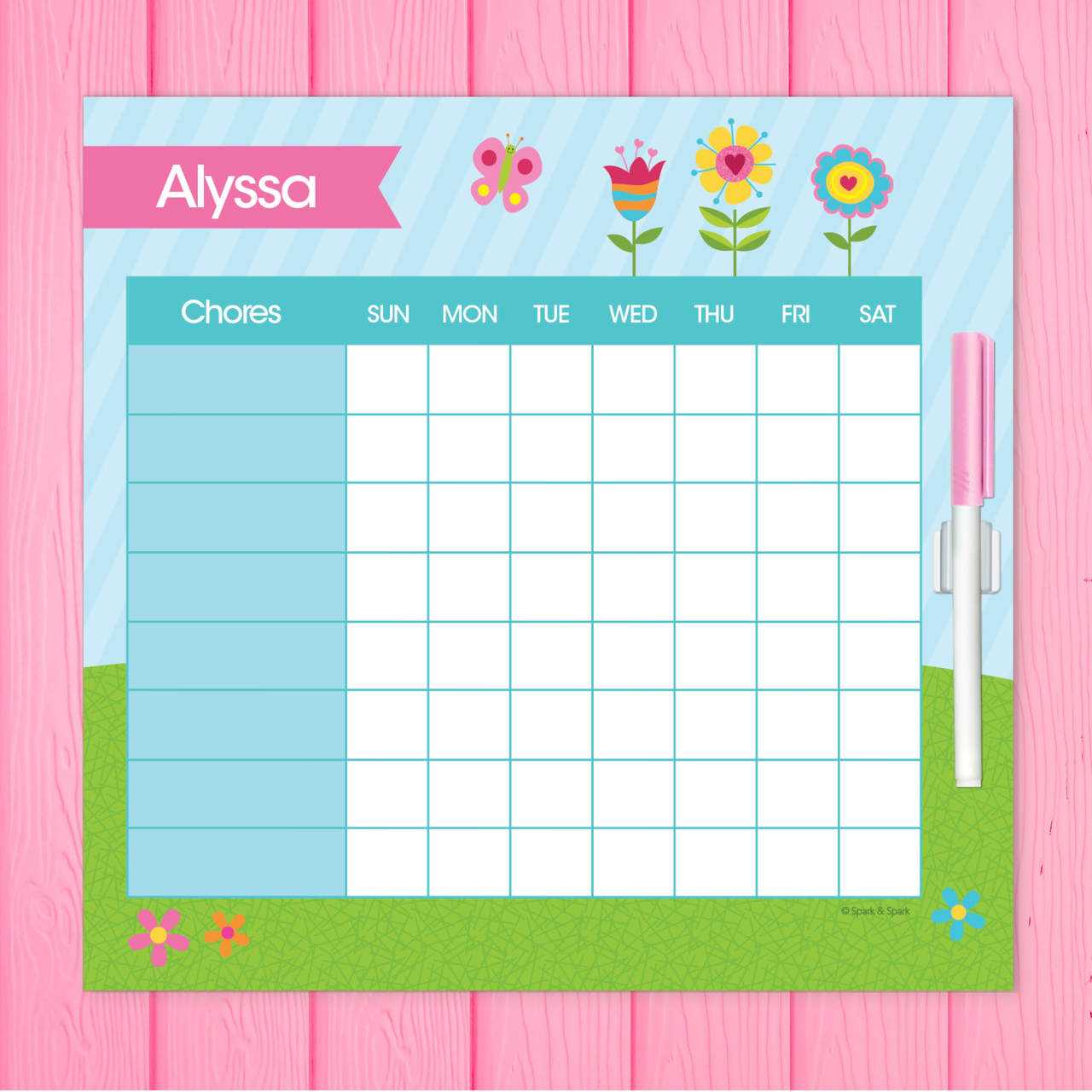 Spring Blooms Chore Chart