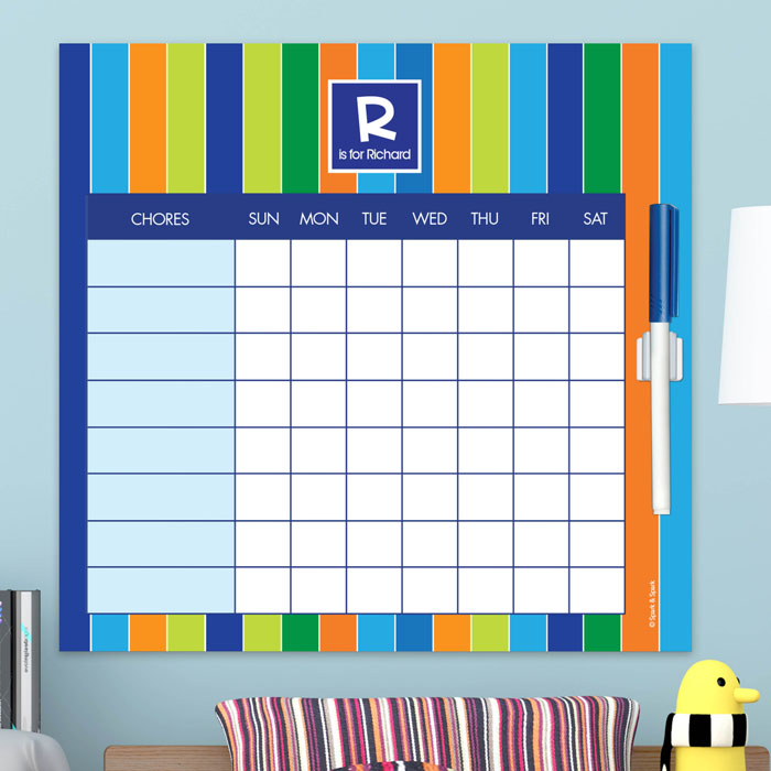 Bold Stripes Chore Chart