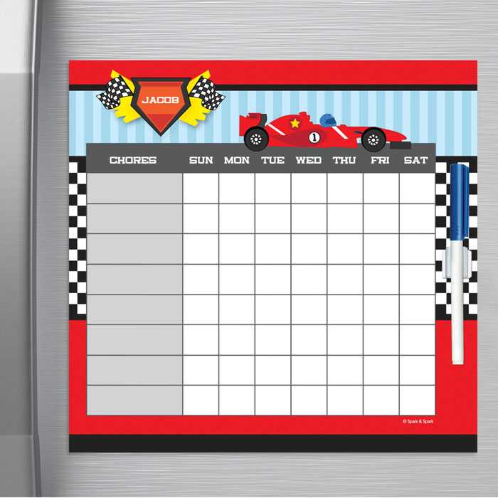 Fast Race Chore Chart