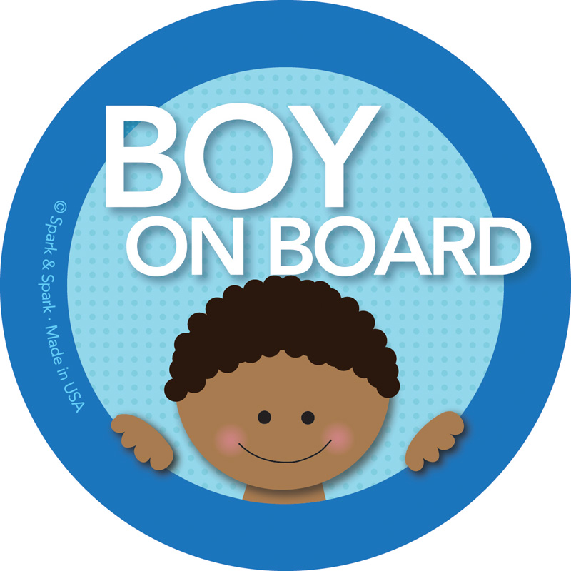 Boy African American On Board Sticker