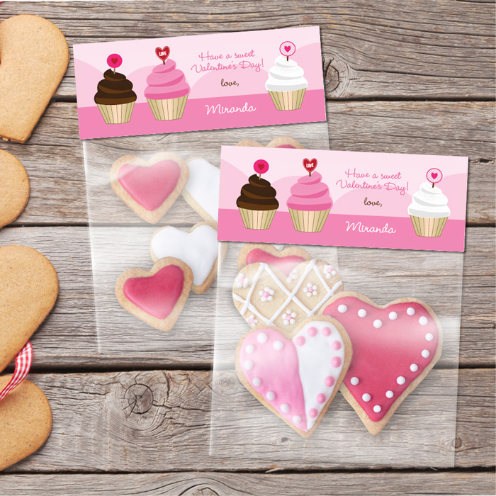 A Sweet Cupcake for Valentine Treat Bags