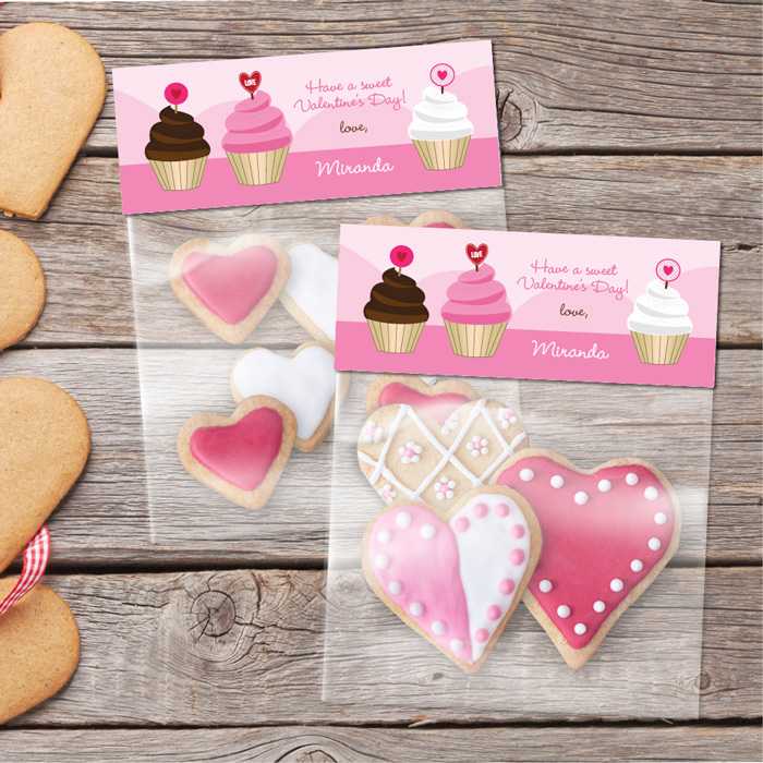 A Sweet Cupcake for Valentine Treat Bags