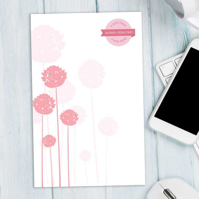 Clear Poms Poms Custom Notepad