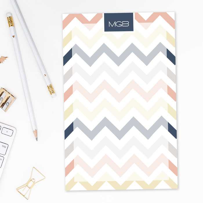Colorful Chevrons Custom Notepad