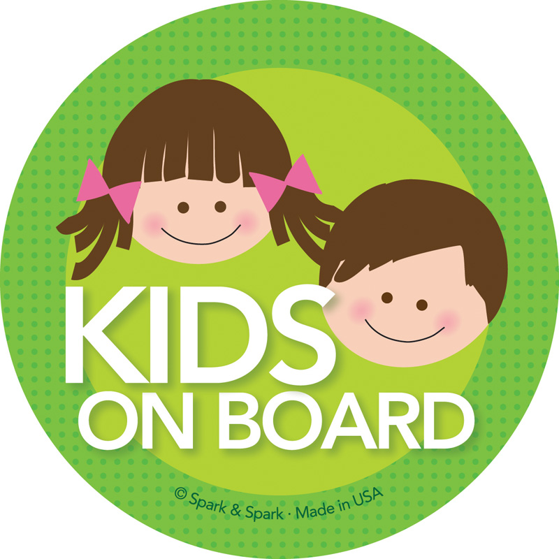 On Board Stickers Brunette Kids On Board