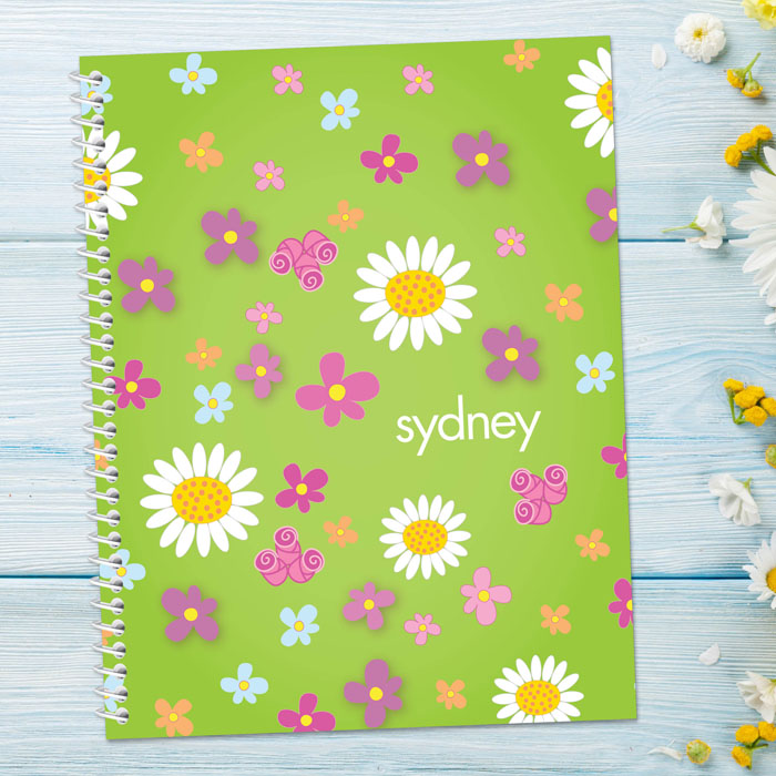 Field of Flowers Green Notebook