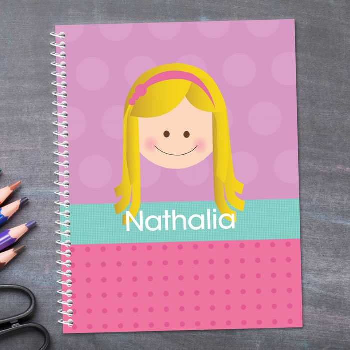 Just Like Me Girl Lavender Kids Notebook