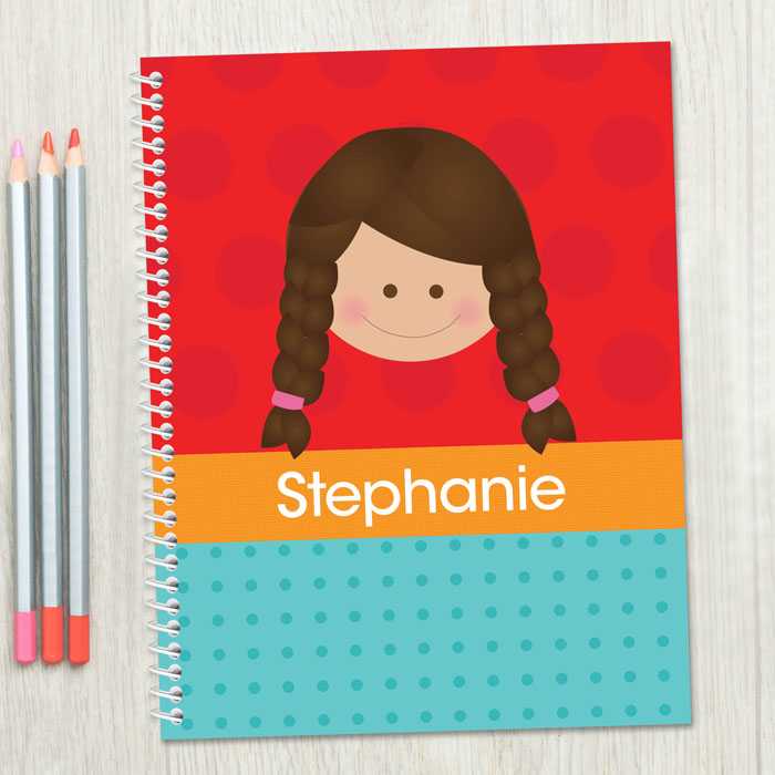 Just Like Me Girl Red Kids Notebook