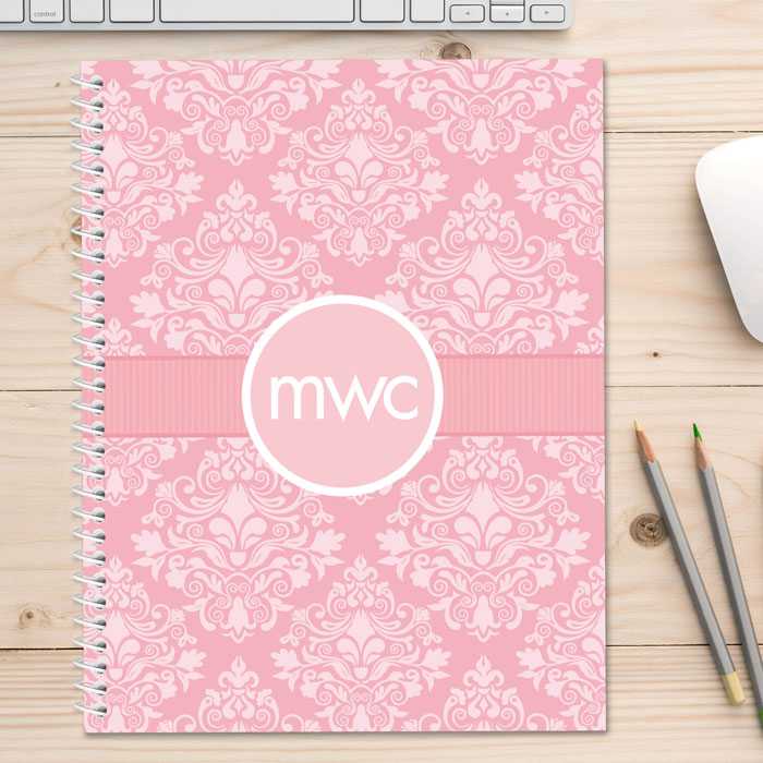 Pink Sweet Damask Kids Notebook