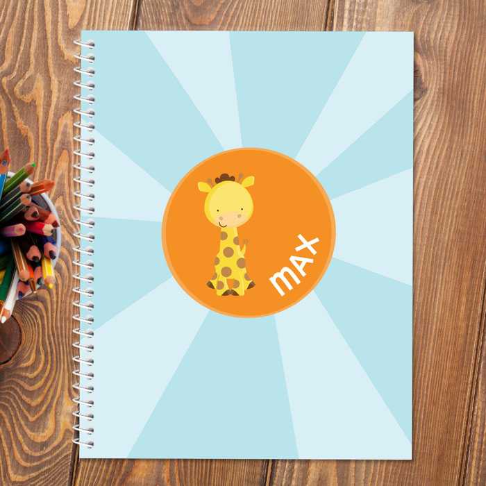 Cute Baby Giraffe Kids Notebook