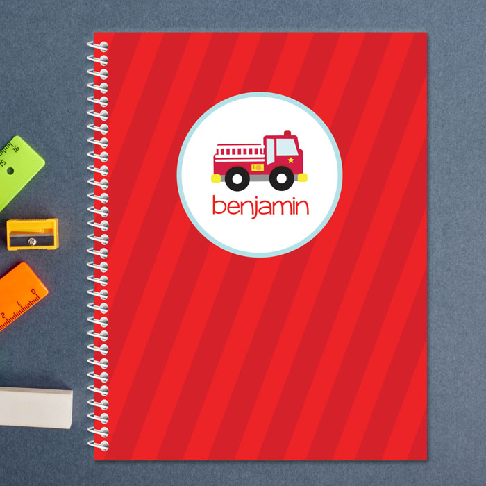 Cute Little Fire Truck Kids Notebook