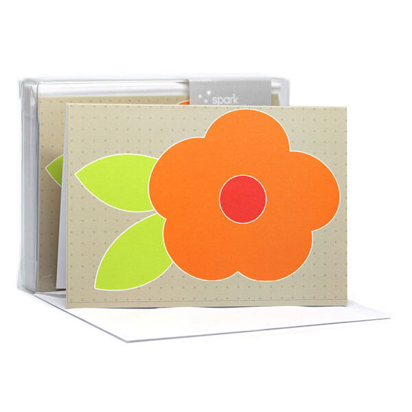 Cute Flower Orange Notecards