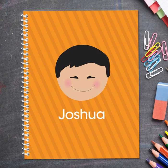 Just Like Me Boy Orange Kids Notebook