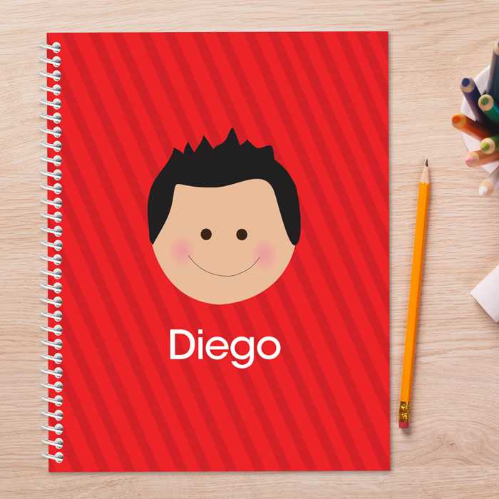 Just Like Me Boy Red Kids Notebook
