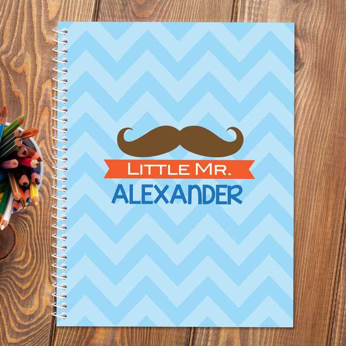 Little Mr. Mustache Kids Notebook