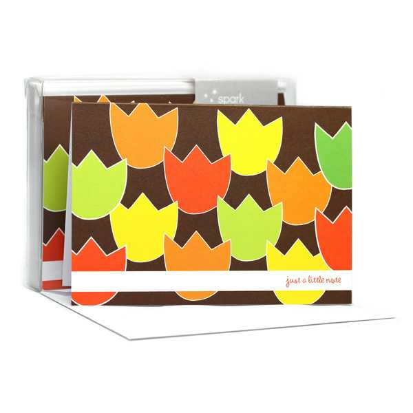 Tulip bunch Orange Notecards