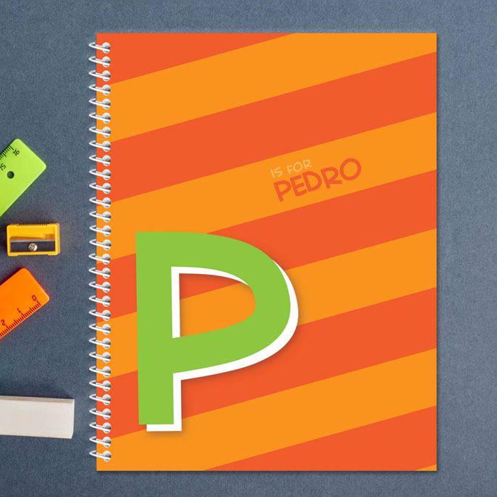 Brilliant Initial Orange Kids Notebook