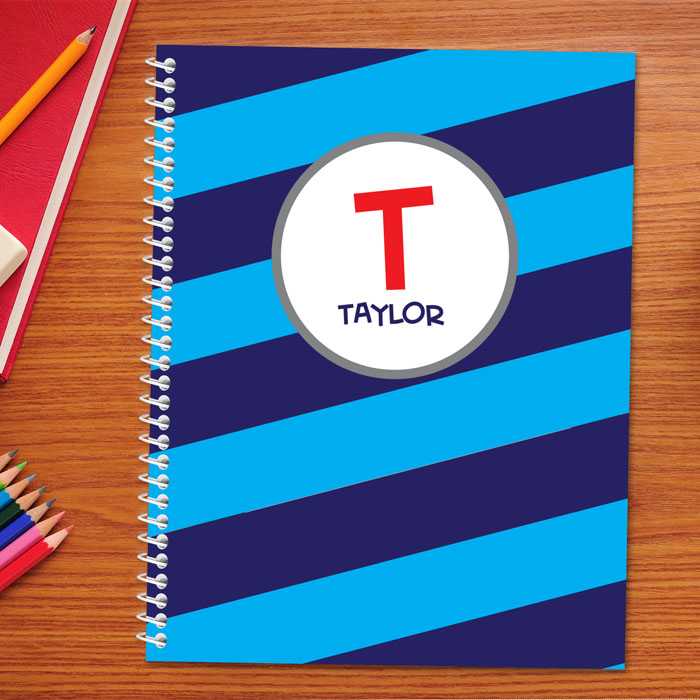 Fun Initials Blue Kids Notebook