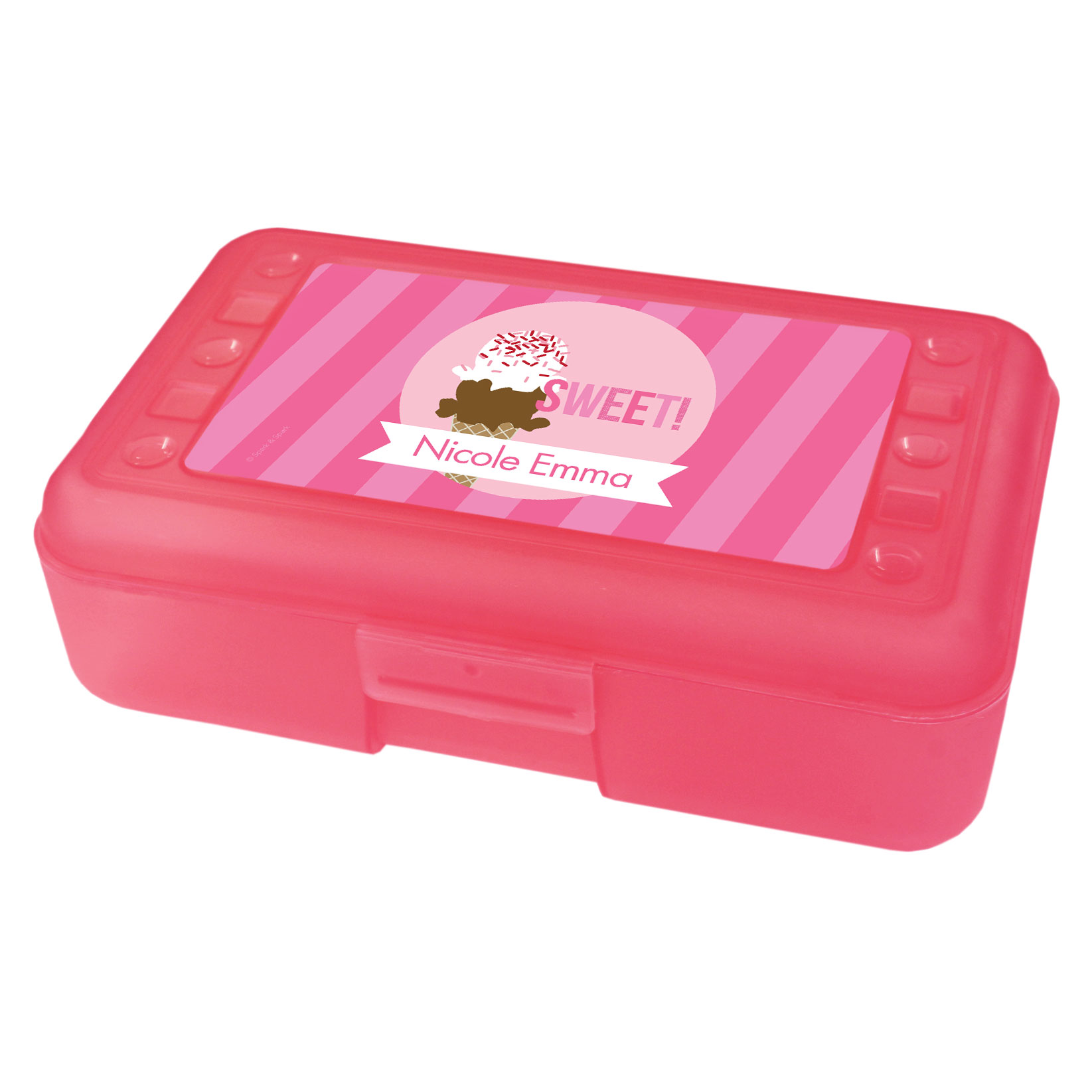 Sweet & Yummy Pink Personalized Pencil Box