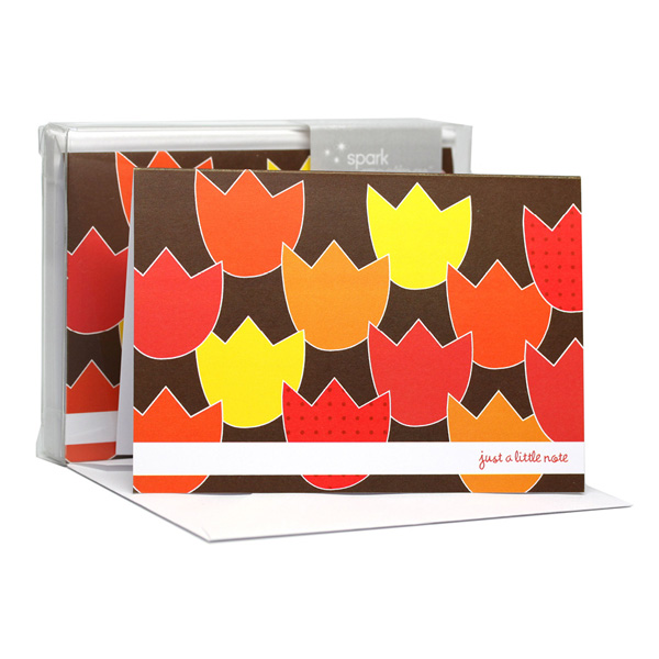 Tulip bunch Red Notecards