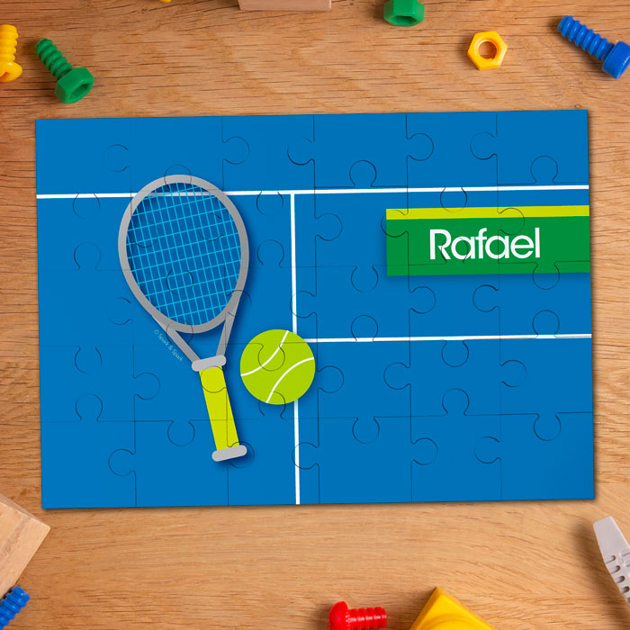 Tennis Fan Boy Personalized Puzzles