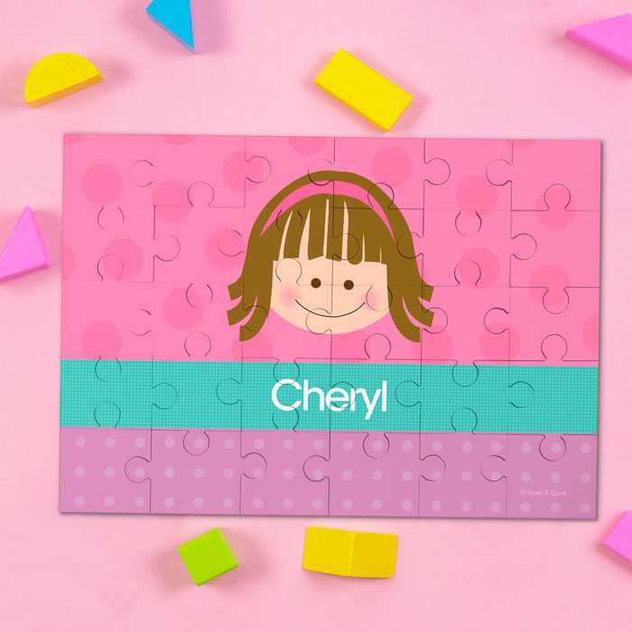 Just Like Me Girl Pink Personalized Puzzles