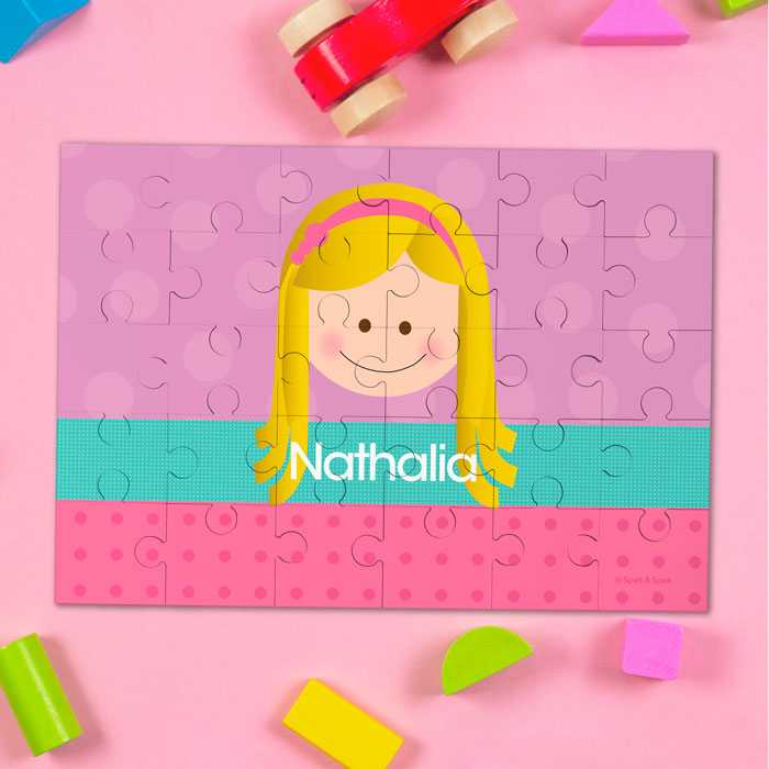 Just Like Me Girl Lavender Personalized Puzzles