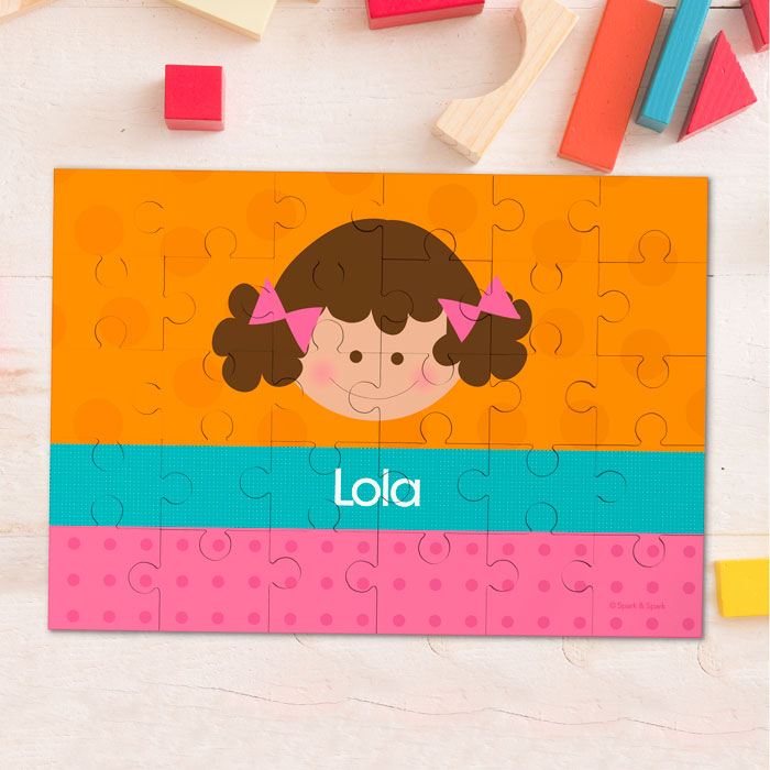 Just Like Me Girl Orange Personalized Puzzles