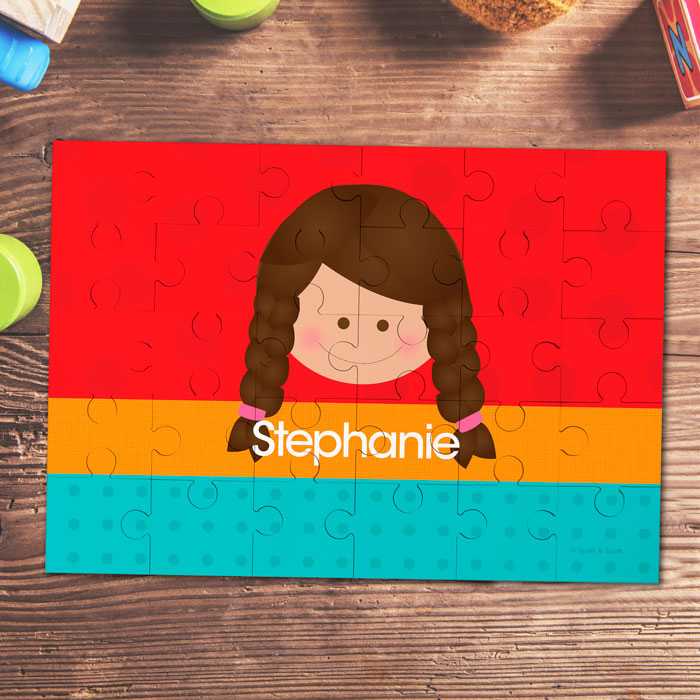Just Like Me Girl Red Personalized Puzzles