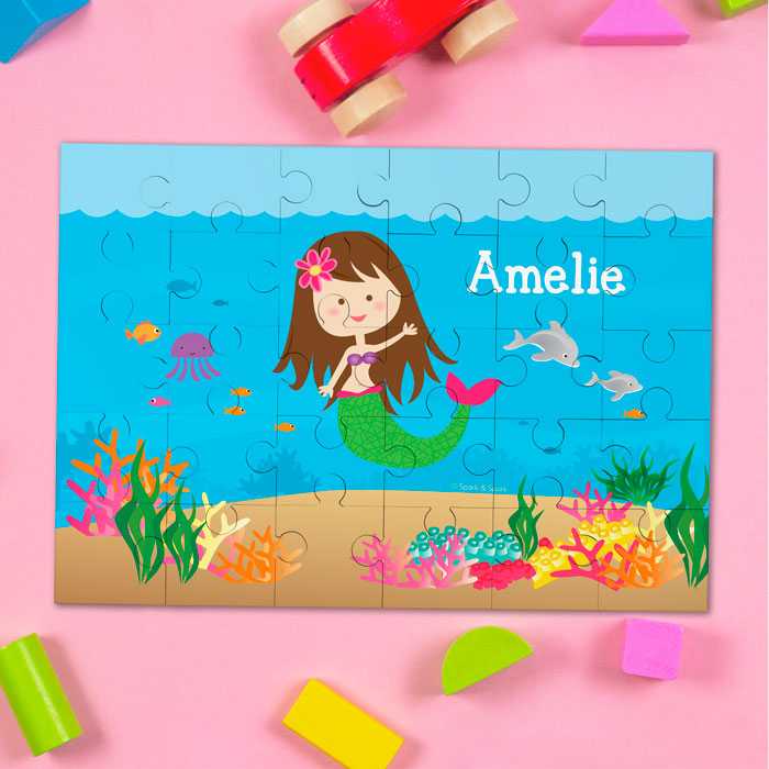 Sweet Mermaid Personalized Puzzles