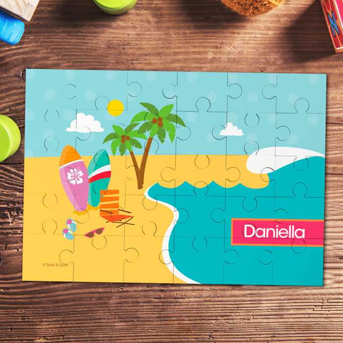 Fun At The Beach Personalized Puzzles