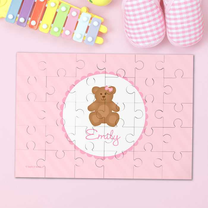 A Sweet Teddy Bear Personalized Puzzles