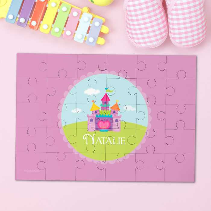 Pretty Heart Castle Personalized Puzzles