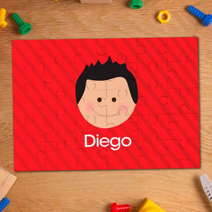 Just Like Me Boy Red Personalized Puzzles