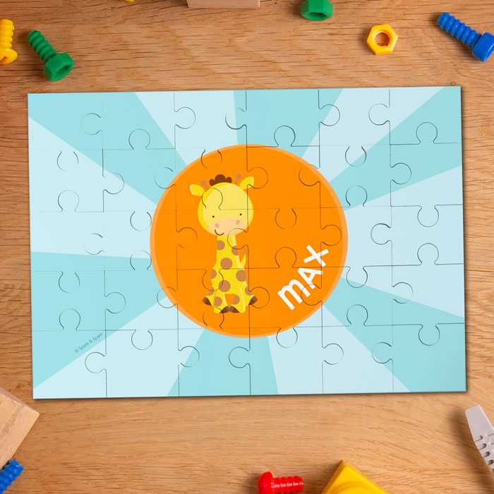 Cute baby giraffe Personalized Puzzles