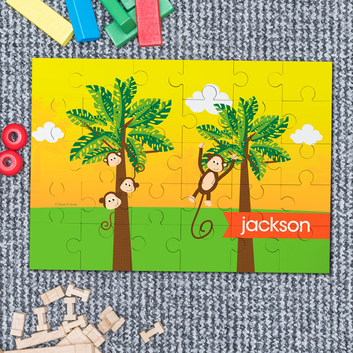 Monkeys in the jungle Personalized Puzzles