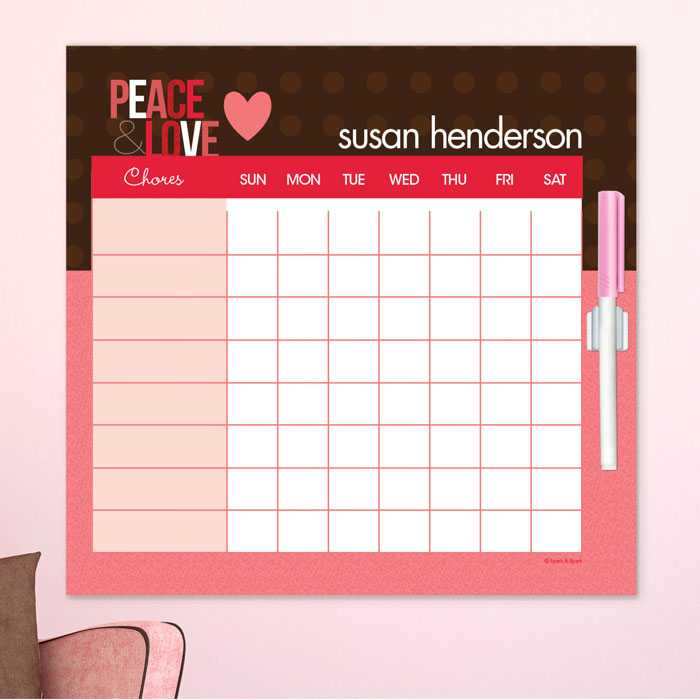 Peace & Love Chore Chart