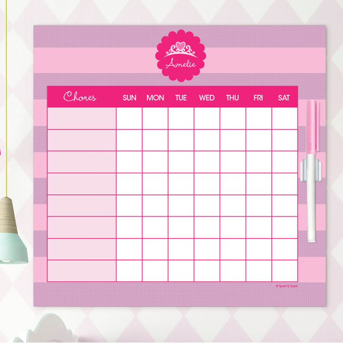 I Am A Pretty Princess Chore Chart