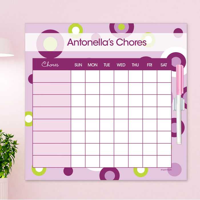 Circles And Circles Purple Chore Chart