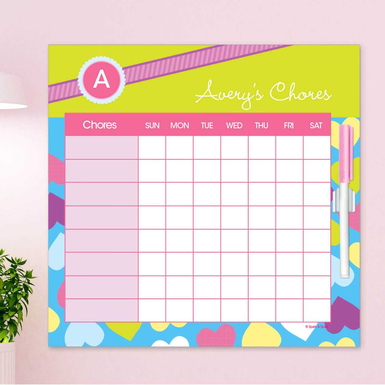 Happy Hearts Chore Chart