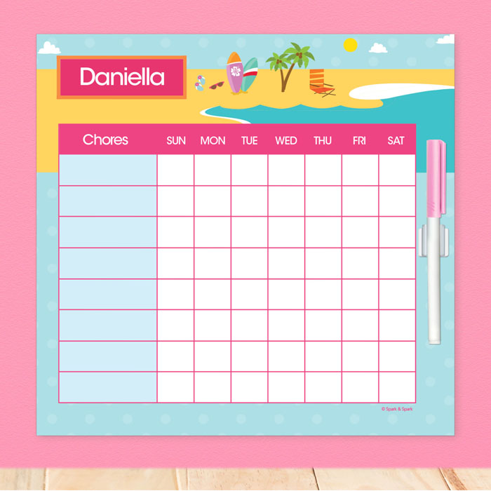Fun At The Beach Chore Chart