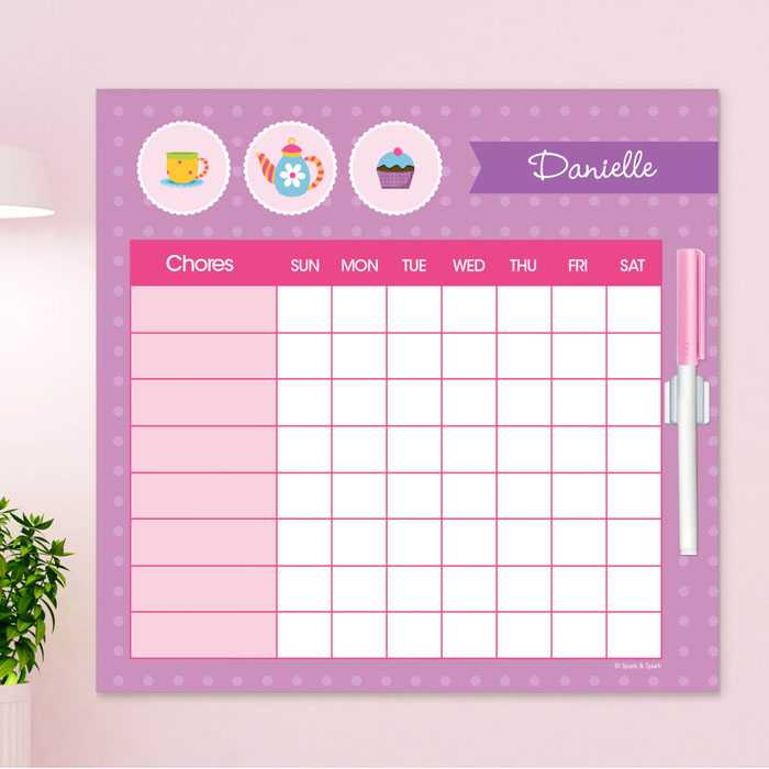 Tea Time Chore Chart